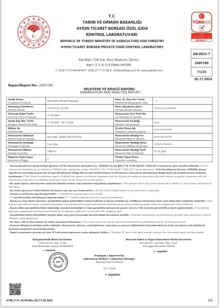 5 LT ZEYTİNYAĞI ( ERKEN HASAT -SOĞUK SIKIM SIZMA-ANALİZLİ)